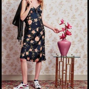 Urban outfitters floral silk dress - small